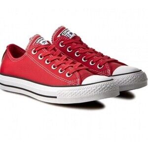 Converse Chuck Taylor All Star Leather Low – 153816C – Red RARE! NEW!
